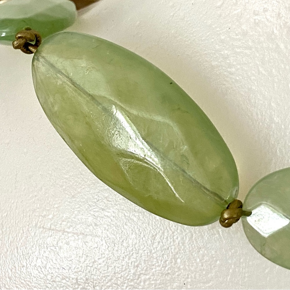 Chicos Green Copper Colored Statement Necklace - image 4